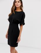 Asos Design Wiggle Mini Dress-black