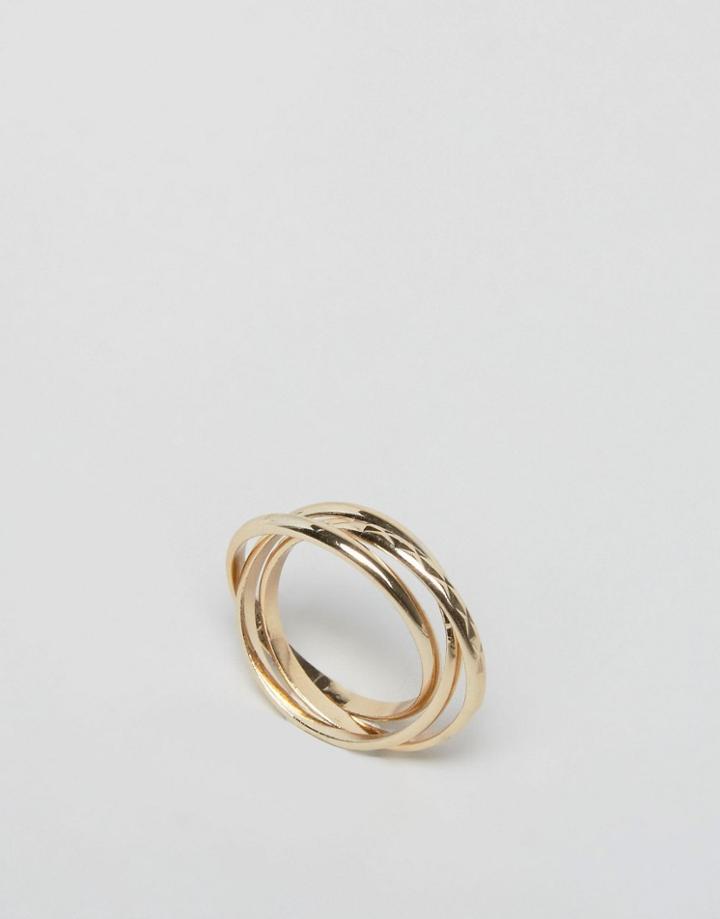Asos Interlocking Rings - Gold