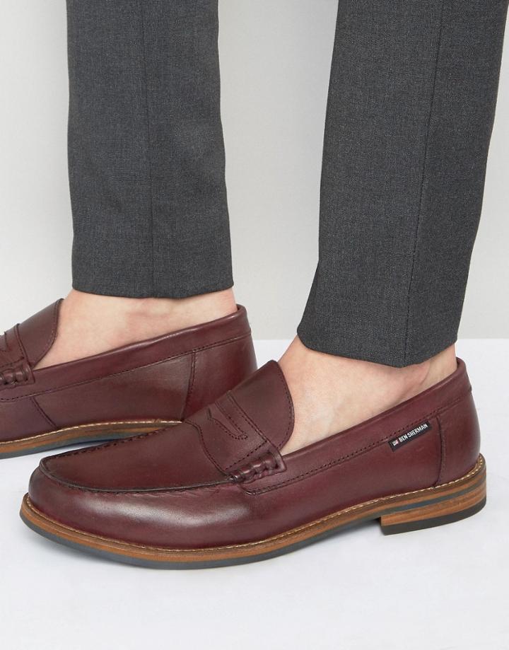 Ben Sherman Stepney Loafers - Red
