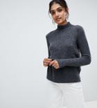 Y.a.s Tall High Neck Knitted Sweater-gray