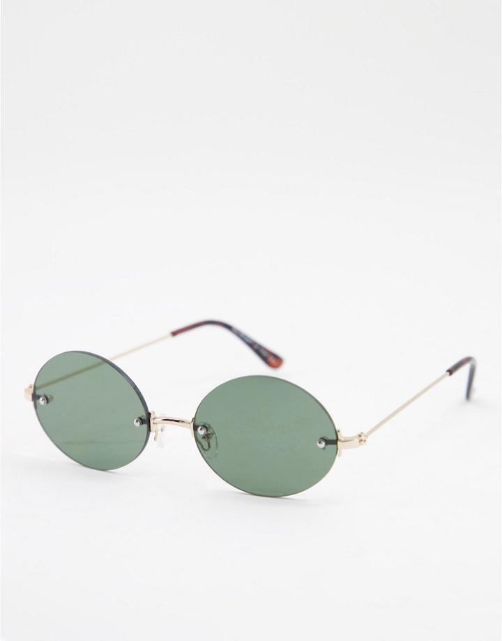Aj Morgan Round Lens Sunglasses-gold