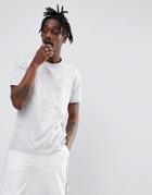 Champion T-shirt With All Over Logo Print In Gray - Gray