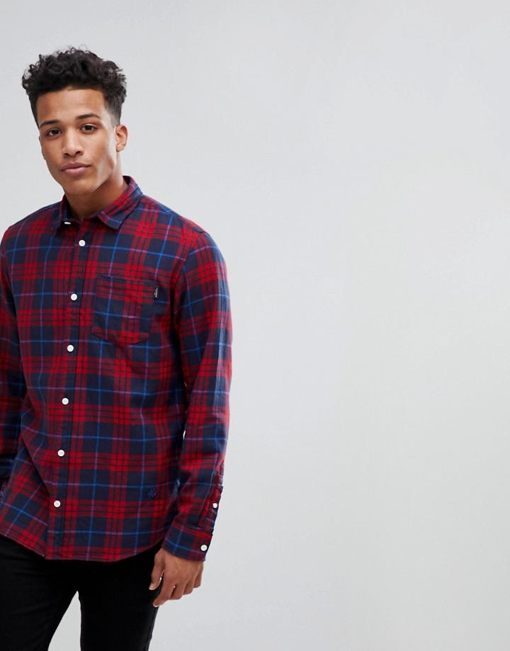 Jack & Jones Originals Slim Fit Check Shirt - Navy