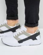 Asos Sneakers In White With Black Rubber Panels - White