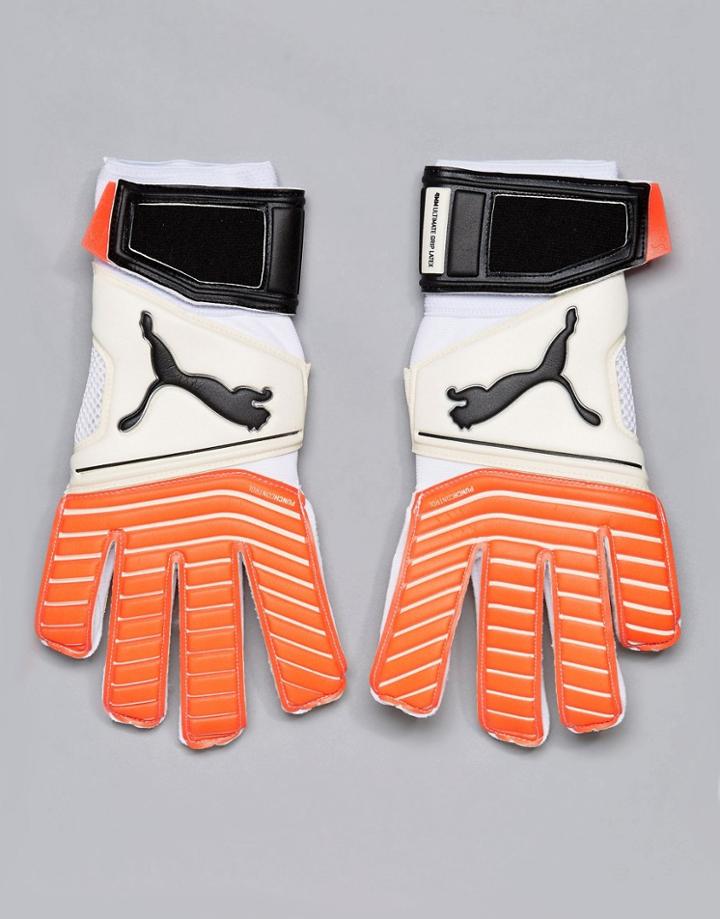 Puma One 17.2 Rc Goal Keeping Gloves In White 04132501 - White
