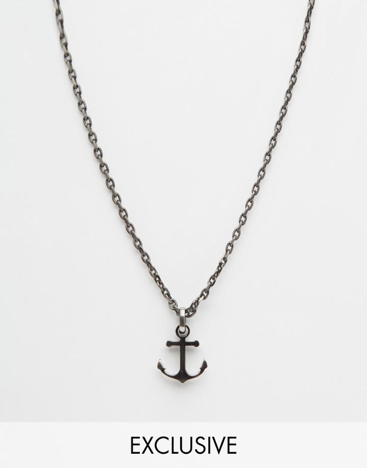 Simon Carter Anchor Chain Necklace - Silver