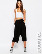 Noisy May Tall Wrap Front Culotte - Black