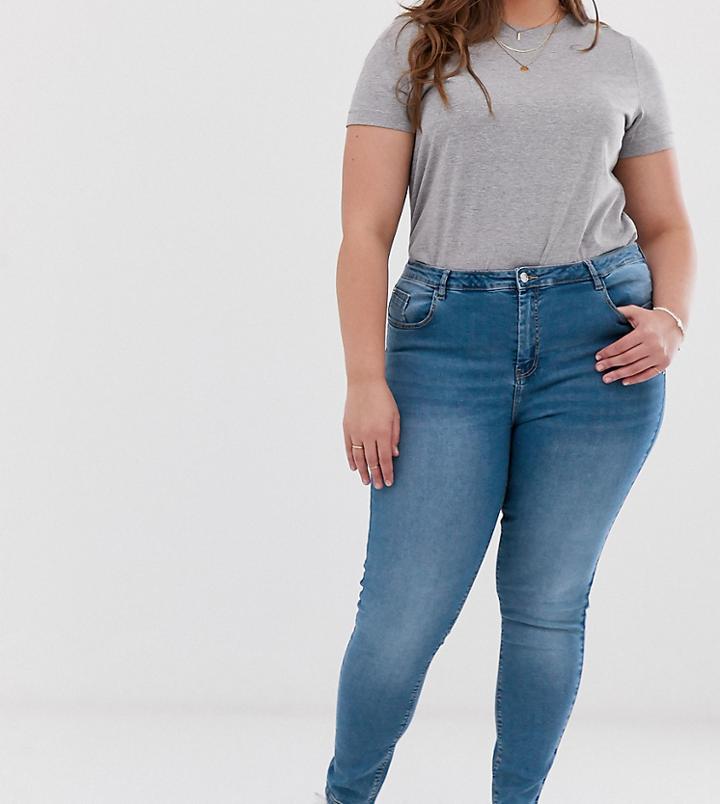 Urban Bliss Plus High Rise Skinny Jeans-blue