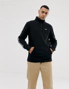 Vans Half-zip Sweat Checkerboard In Black