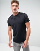 Threadbare Textured 3d Stars T-shirt - Black