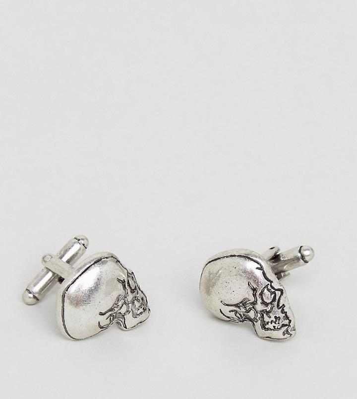 Reclaimed Vintage Inspired Skull Cufflinks Exclusive To Asos - Silver
