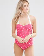 Coco Rave Polka Dot Swimsuit - Pink
