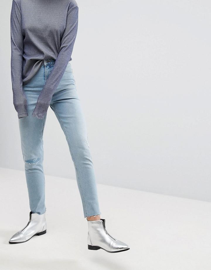 Cheap Monday High Rise Crop Mom Jean - Blue