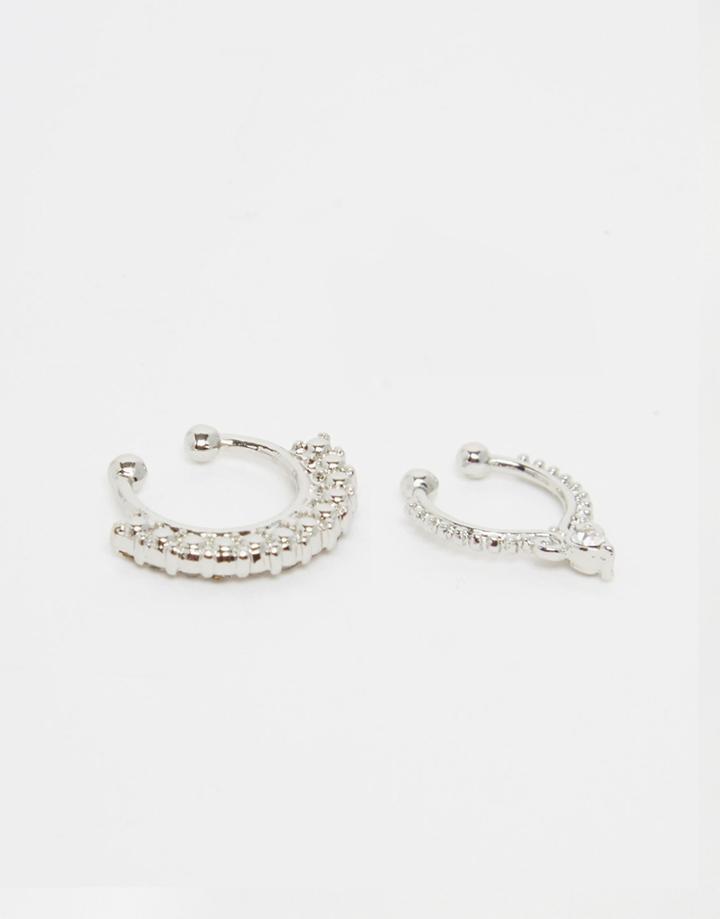 Monki 2 Pack Nose Ring - Silver