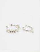 Monki 2 Pack Nose Ring - Silver