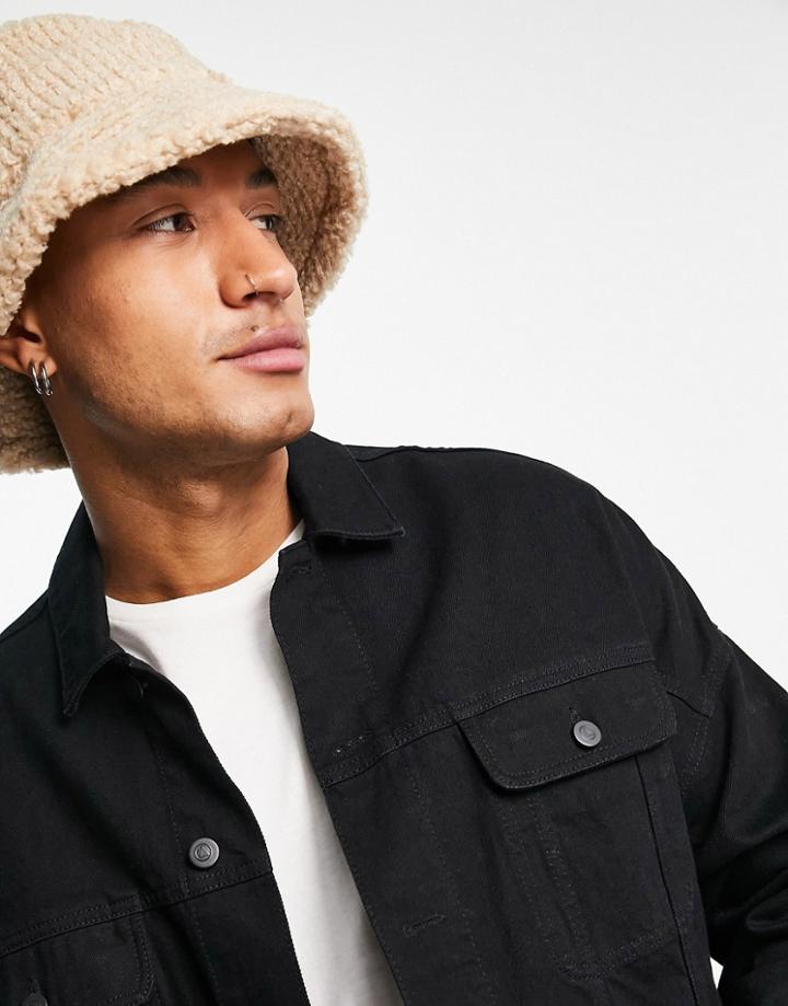 Bando Borg Bucket Hat In Cream-white
