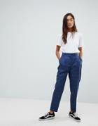 Asos Tailored Tapered Pants In Blue Check - Multi