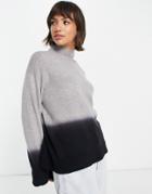 Whistles Dip-dye Funnel Neck Sweater In Multi-black