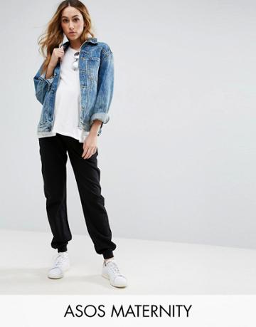 Asos Maternity Basic Joggers With Tie - Black
