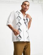 Topman Placement Print Shirt In White