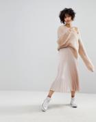 Leon And Harper Pleated Midi Skirt - Pink