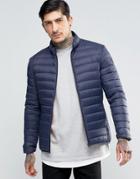 Schott Lightweight Down Jacket - Navy