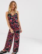 Sacred Hawk Cami Jumpsuit With Low Back-black