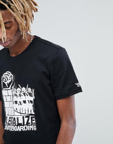 Adidas Skateboarding Legalize Skateboarding T-shirt In Black Cf3120 - Black