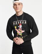 Spongebob Patrick Christmas Sweatshirt In Black