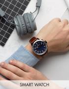 Tommy Hilfiger 1791300 Smart Watch In Black - Tan