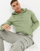 Asos Design Organic Hoodie In Green