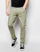 Asos Skinny Jeans In Light Khaki - Sea Spray