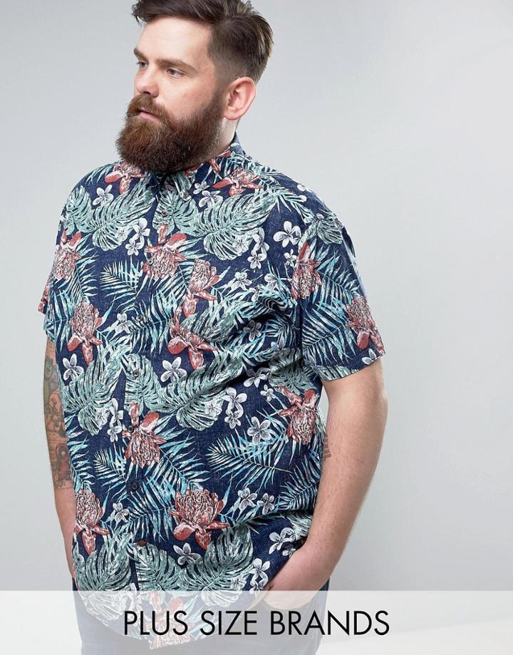 Duke Plus Hawaiian Shirt In Blue - Gray