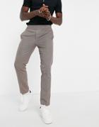 River Island Smart Sweatpants In Heritage Brown Check