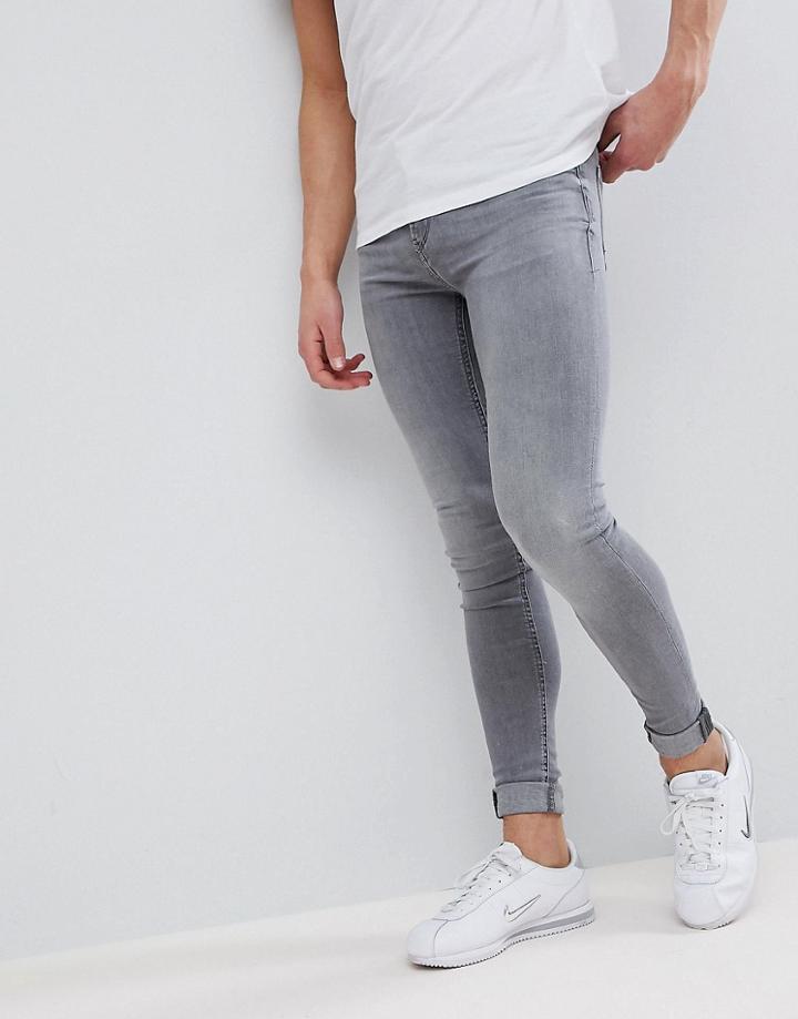 Blend Flurry Gray Wash Extreme Skinny Jeans - Gray