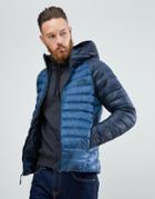 The North Face Trevail Hooded Lightweight Down Jacket In 2 Tone Blue - Blue
