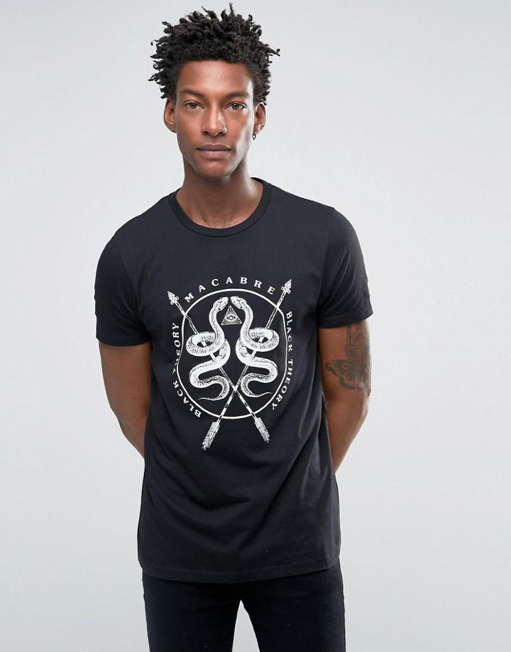 Asos T-shirt With Snake Print - Black