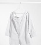 Simply Be Plus Bardot Shirt In Gray-grey