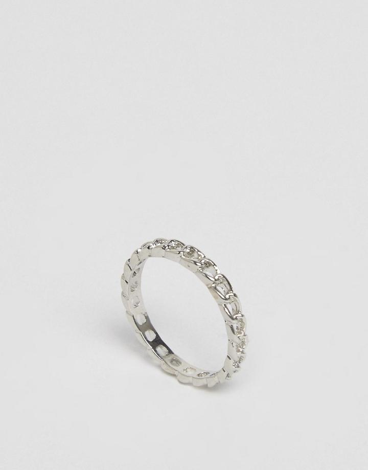 Asos Plaited Thumb Ring - Rhodium
