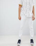 Bershka Skinny Jeans In White - White