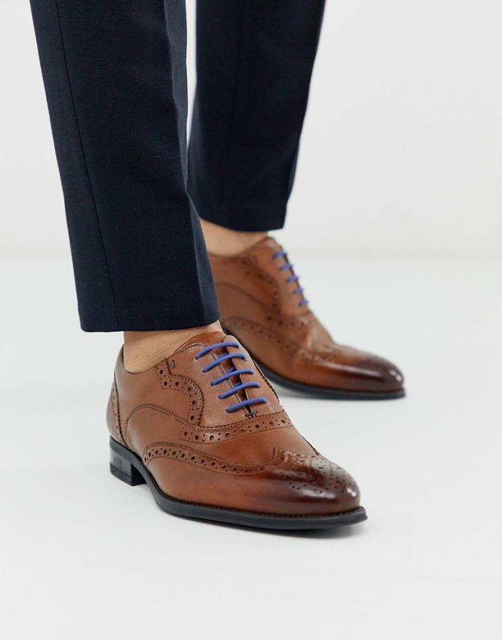 Ted Baker Mitack Brogues In Tan Leather - Tan