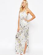 2nd Day Maxi Dress In Mesh Square Print - Multi