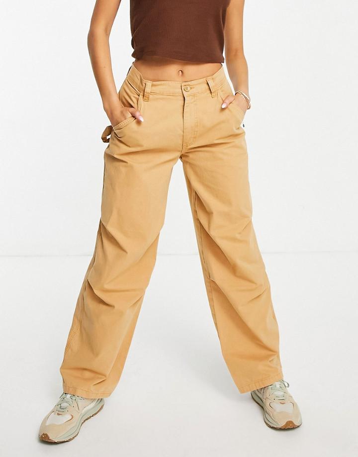 Asos Design Slouchy Cargo Pants In Caramel-neutral