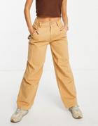 Asos Design Slouchy Cargo Pants In Caramel-neutral