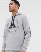 Adidas Training Logo Sweat In Gray