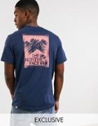 The North Face Stroke Mountain T-shirt In Blue Exclusive At Asos-blues