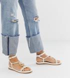 River Island Sandals With Rope Detail In White - White