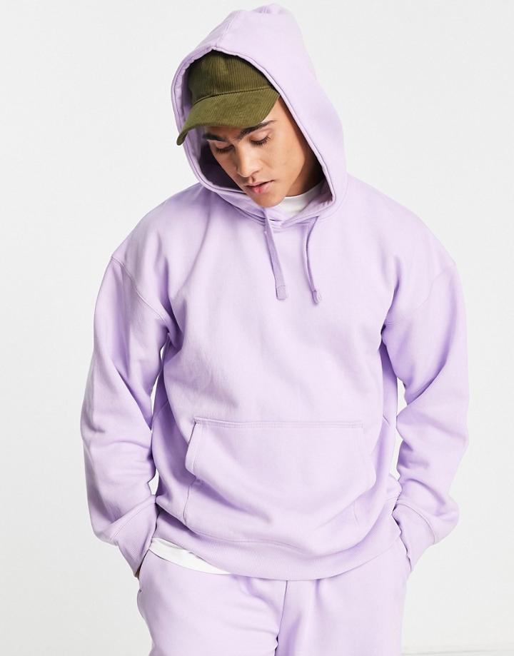 Topman Washed Oversized Hoodie In Lilac - Part Of A Set-purple