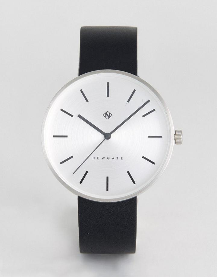 Newgate The Drumline Watch In Black Leather - Black