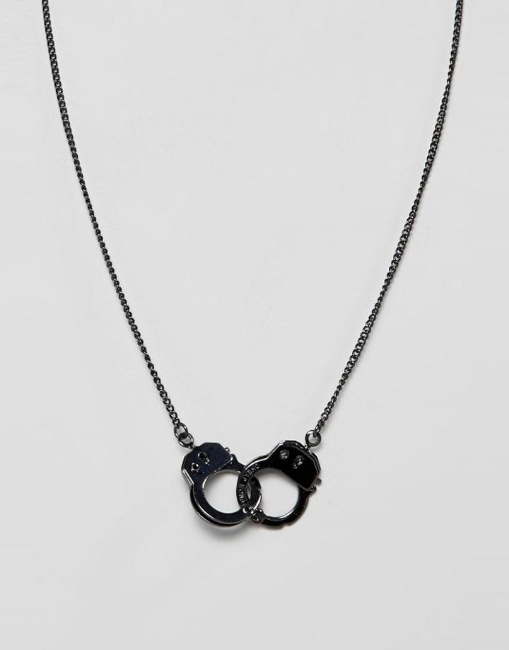 Cheap Monday Handcuff Charm Necklace - Multi